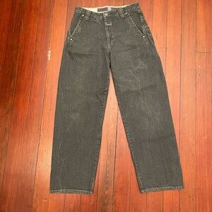 Marithe Francois Girbaud Wide Leg Dark Gray Denim Jeans 30